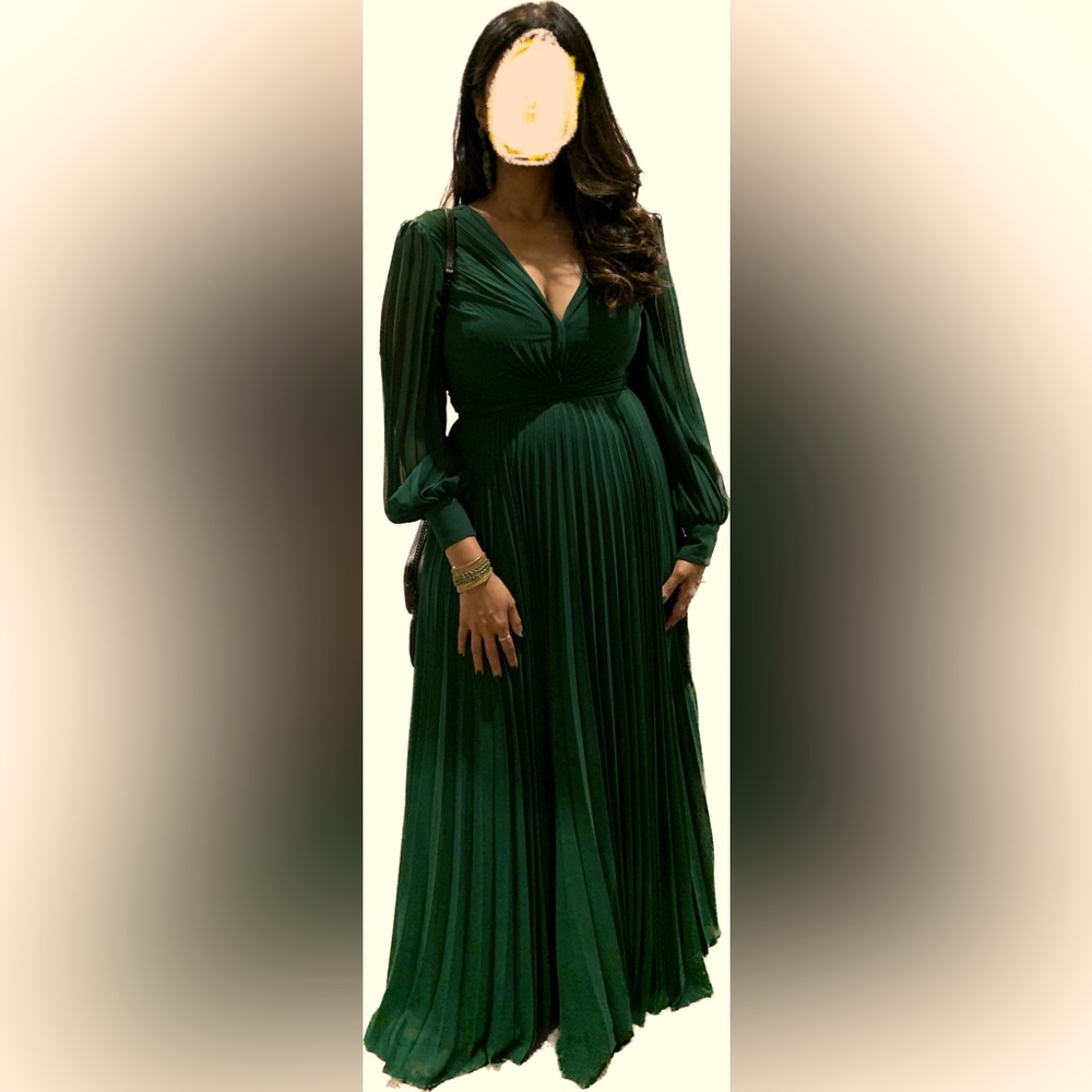 Sophisticated, elegant long sleeve black tie / gala / special occasion dress.